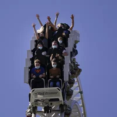 World's tallest roller coaster, Kingda Ka at Six Flags in New Jersey ...