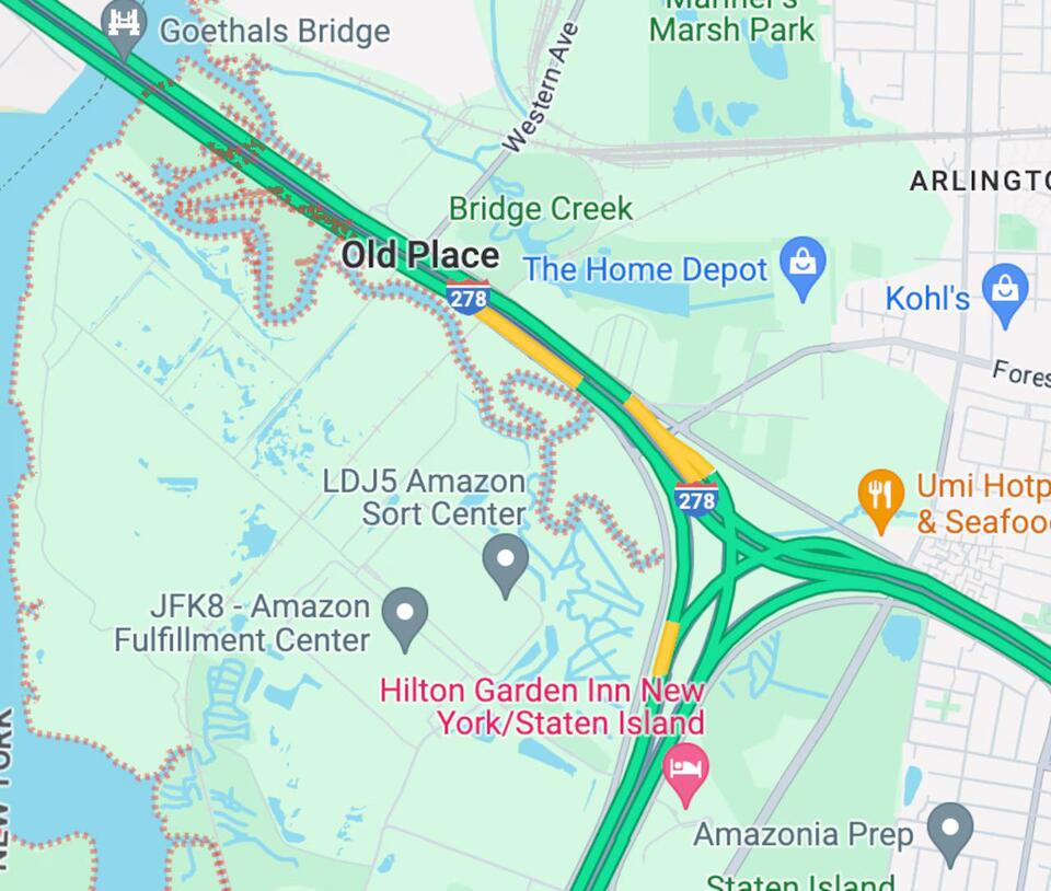 Truck traffic causes delays on Staten Island Expressway near Goethals