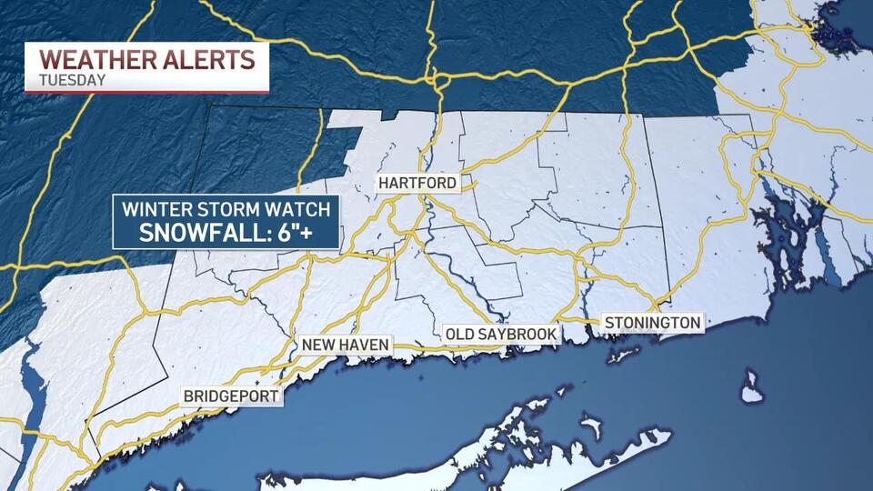 Winter storm watch issued for parts of Connecticut - NewsBreak