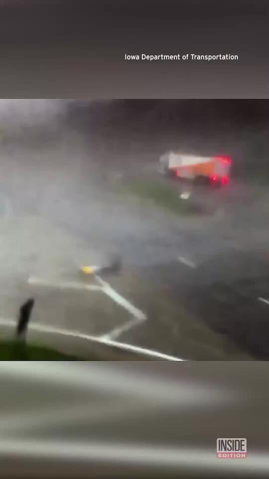 Tornado Tosses Truck On Its Side Shorts