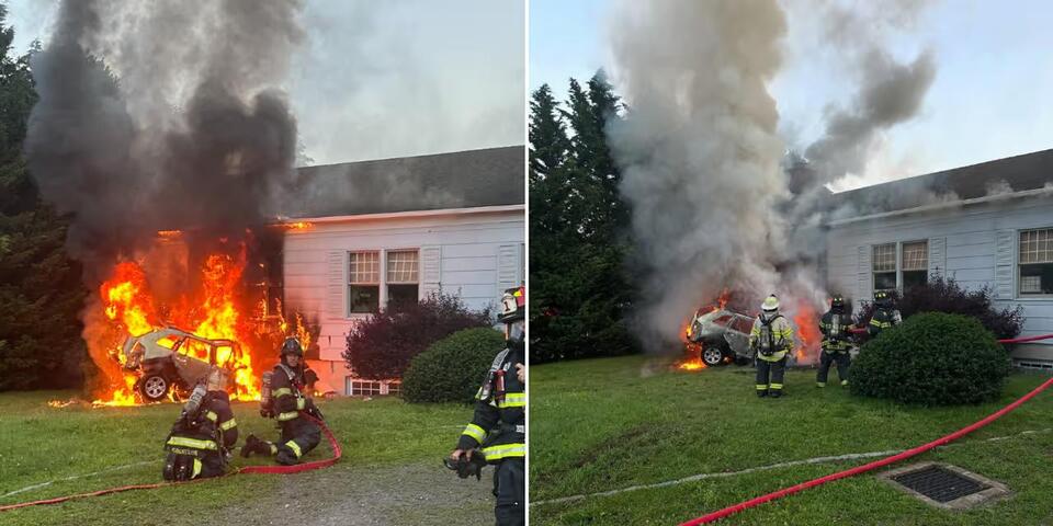 Driver Dies After Fiery Crash Into Historic Quaker House In Manhasset ...
