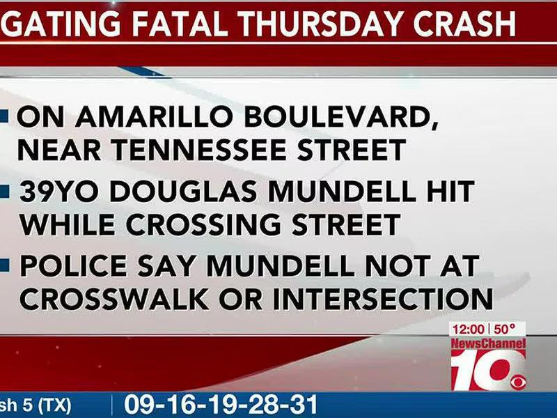VIDEO Man killed after being hit by car last night on Amarillo