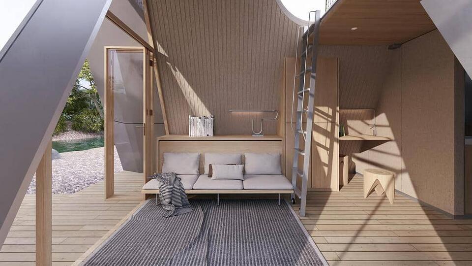 Camping House Proposes a Foldable Modular Home With Off-Grid Systems ...