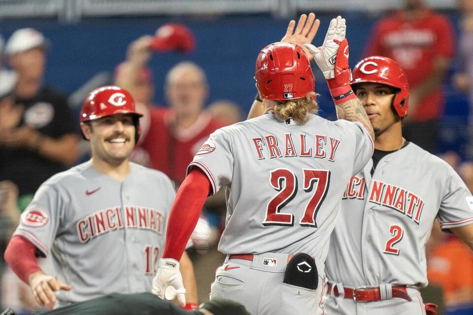 Jake Fraley torments Marlins again in 6-5 Cincinnati Reds victory ...
