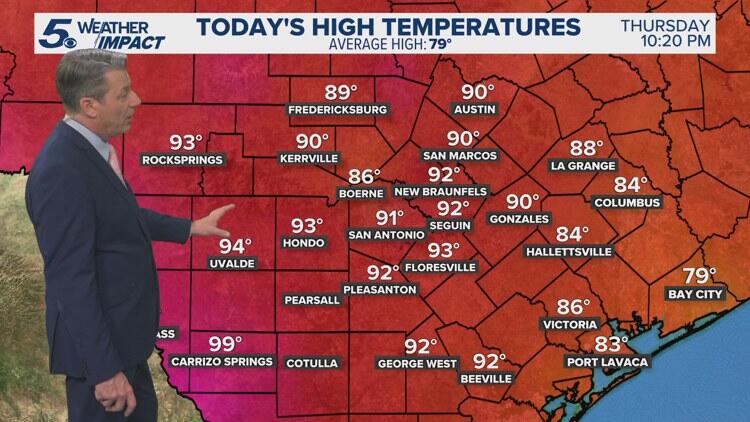 Hot temps in San Antonio's forecast | KENS 5 Weather Impact Forecast ...