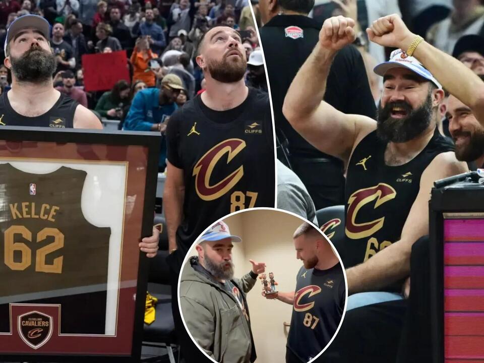 Cavaliers honor Jason and Travis Kelce with emotional tribute, bobblehead