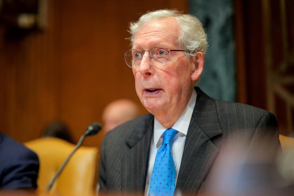 Sen. Mitch McConnell announces he has been discharged from rehab facility