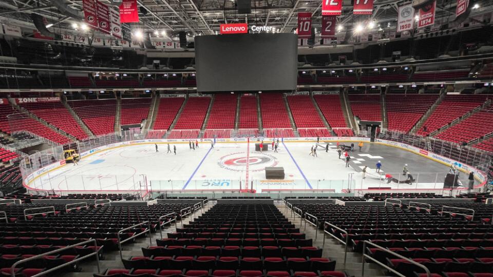 How the Lenovo Center flips from court to ice in hours - NewsBreak