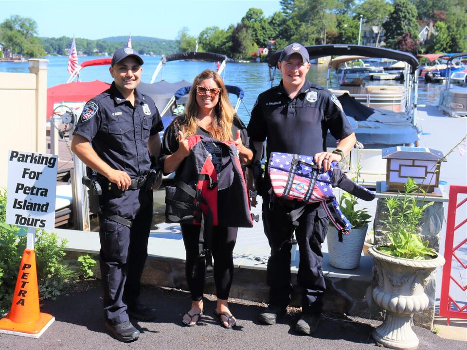 Carmel Police Rescue Woman and Dog Stranded on Lake