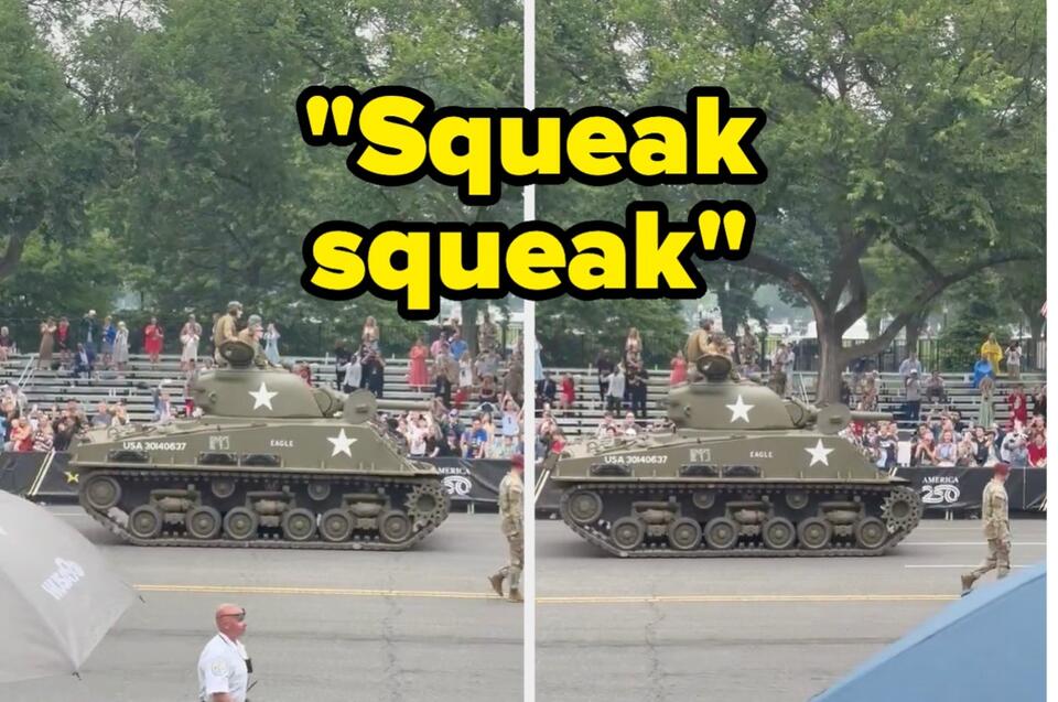 The Internet Is Truly Losing It Over This Squeaky Tank And Empty Crowd At  Trump's Military Parade - NewsBreak