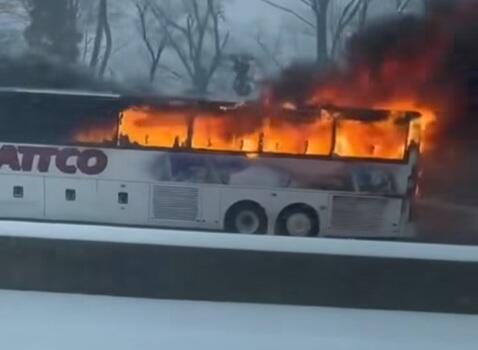 Bus with Fall River residents on board catches fire on Connecticut ...