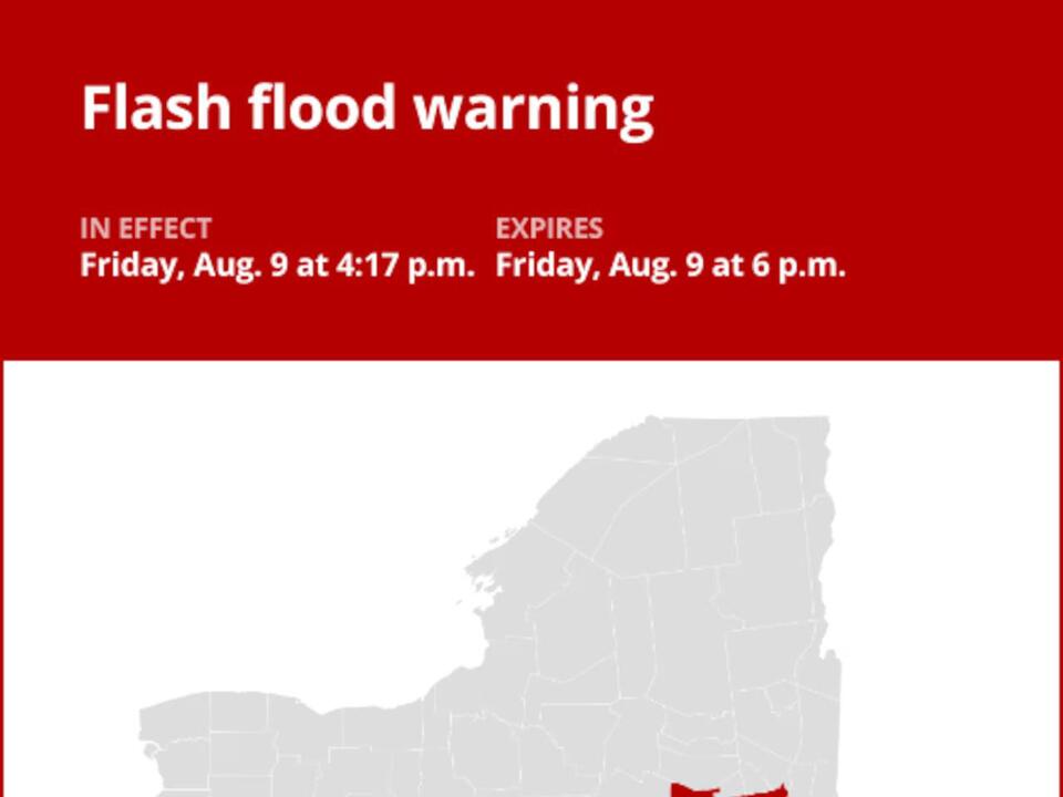 NY weather update: Flash flood warning for New York Friday evening