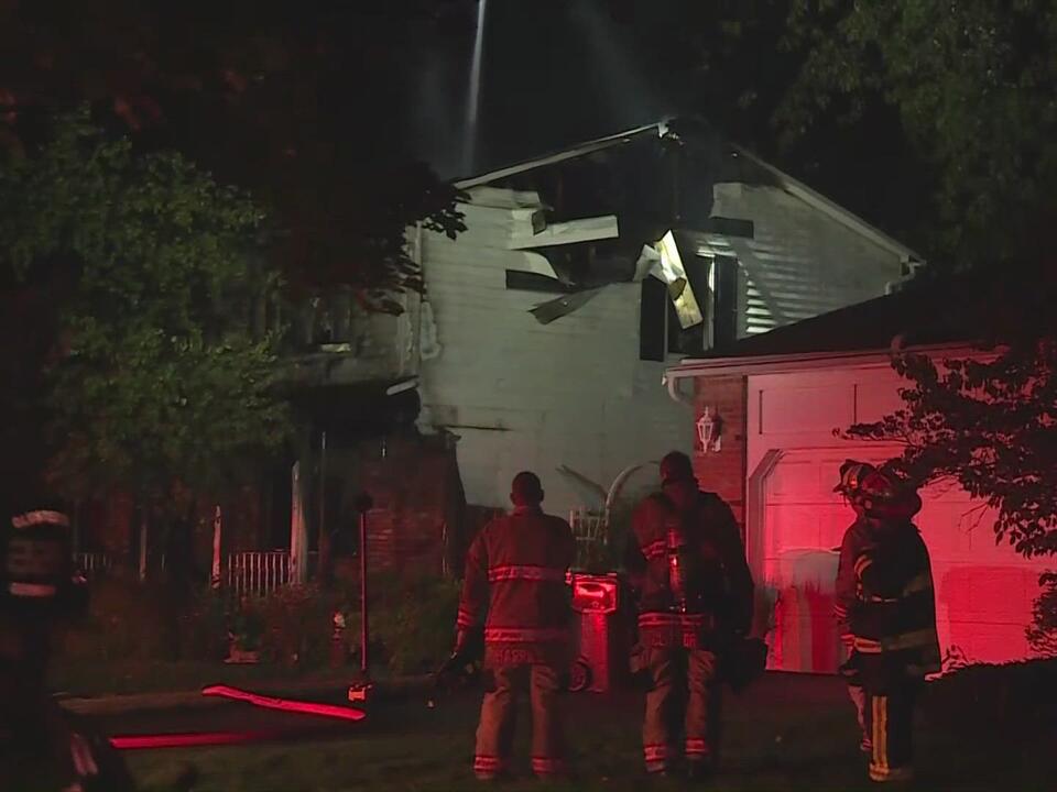 Crews battle house fire on Tennyson Lane in North Olmsted