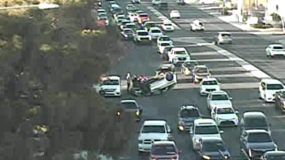 RTC: Crash closes southbound lanes on Durango Drive at Desert Inn Road ...