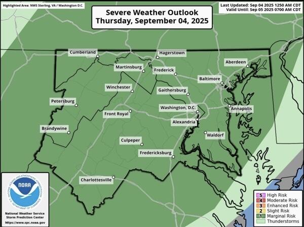Scattered storms expected throughout Maryland on Thursday afternoon ...