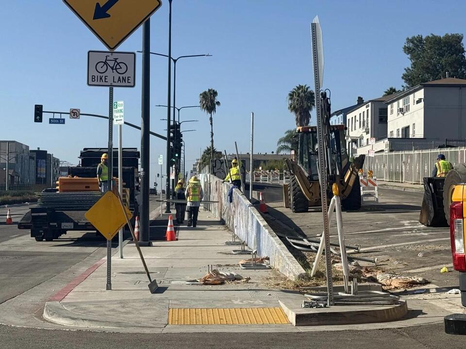 Destination Crenshaw removes its fencing after community pushback on the project’s disruptions