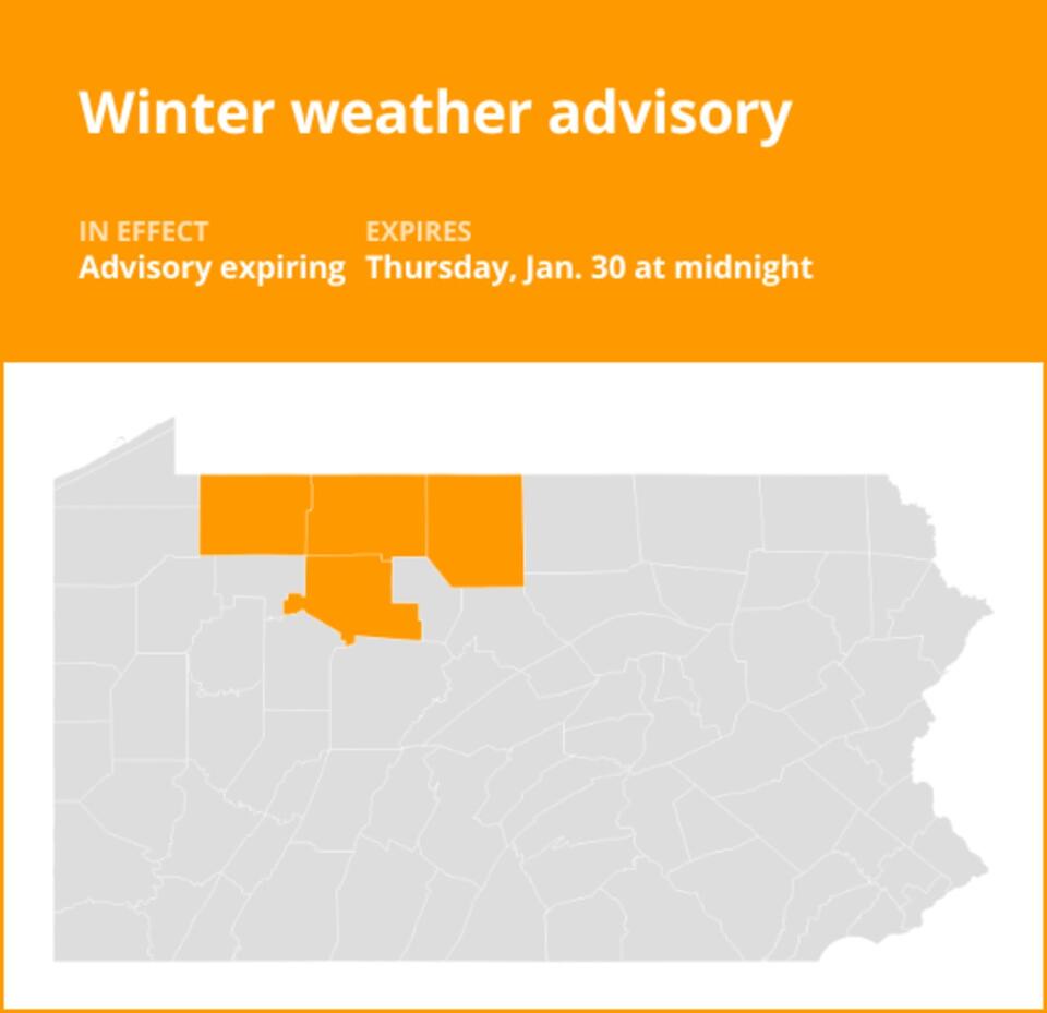 Update Winter weather advisory previously issued will expire at
