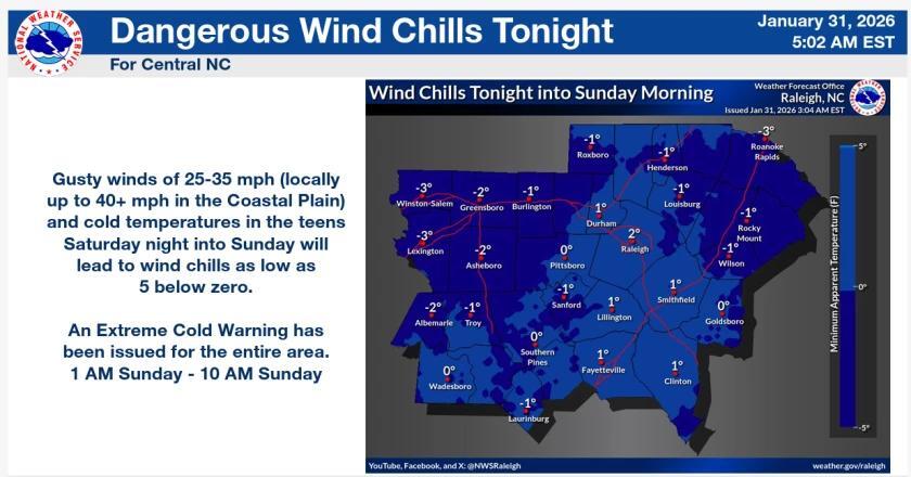 Winter storm warning in effect for central NC; higher snowfall expected ...