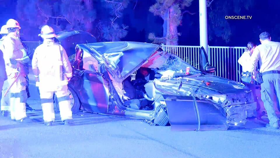 Driver Trapped In Crushed Vehicle After Cerritos Crash - NewsBreak