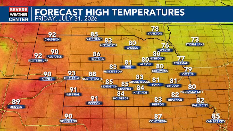 Cooler and windy weather Friday