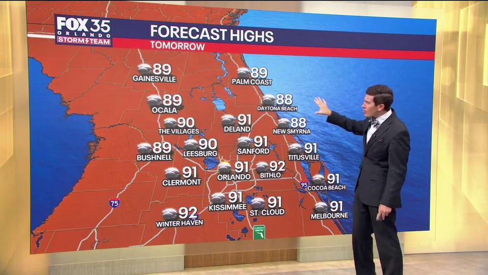 Orlando weather: Showers, thunderstorms moving across Central Florida