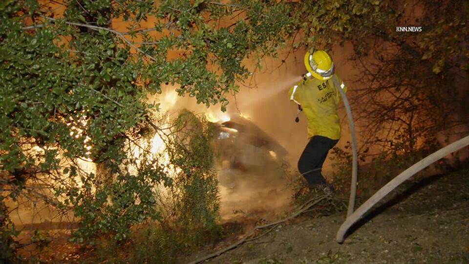 Good Samaritan Pulls Victim From Burning Car After Crash on 101 Freeway ...
