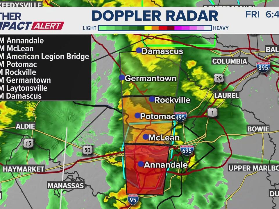 Tornado warning in Northern Virginia dropped