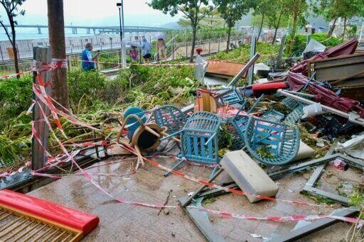 Coastal businesses in Hong Kong areas such as Tseung Kwan O suffered ...
