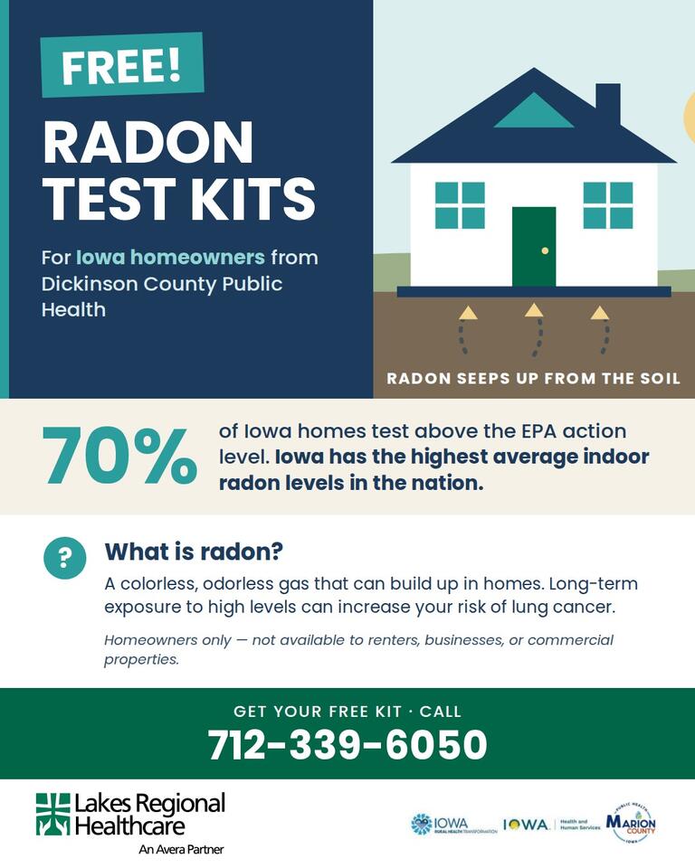 💰 Free radon test kits for Dickinson County homeowners - NewsBreak