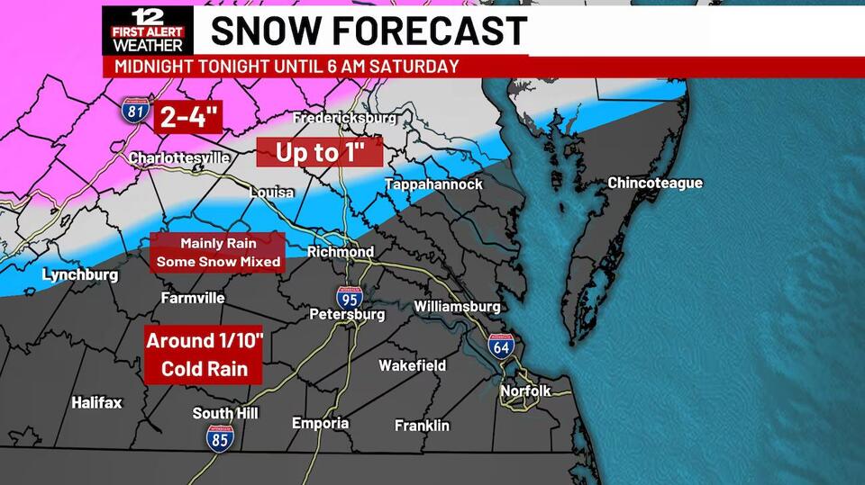 First Alert Weather Day: Light snow possible overnight - NewsBreak