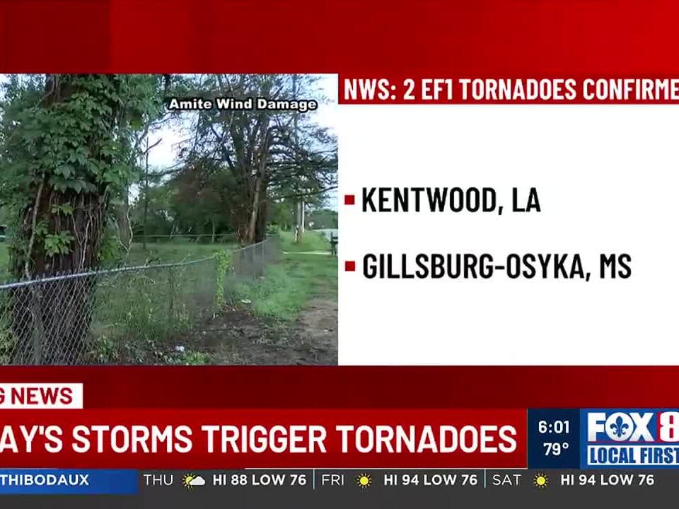 NWS: 2 F1 Tornadoes confirmed in Kentwood area