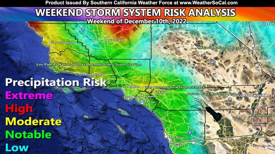 Weekend Precipitation Risk Analysis for Southern California as Rain and ...