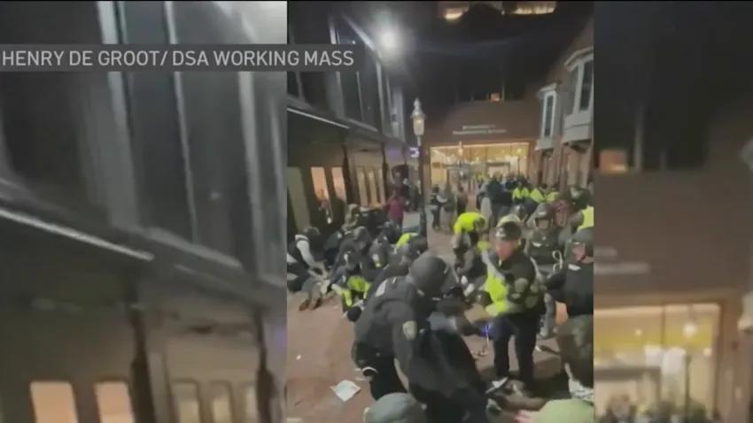 More than 100 arrests as Boston police break up Emerson protest ...