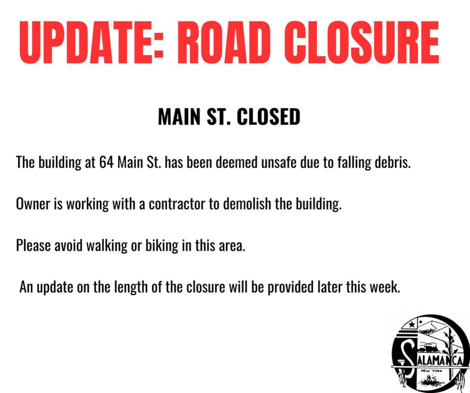 Main Street closed due to unsafe building - NewsBreak