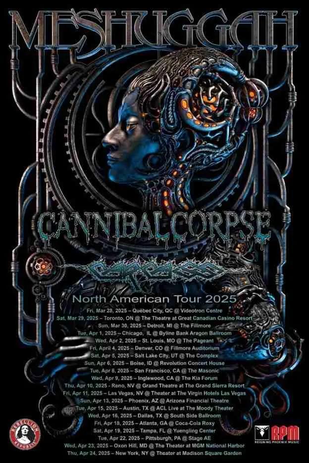 News Swedish Metal Icons Meshuggah Announce 2025 North American Tour