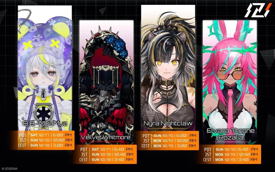 Global VTuber Project 'IZIGENIA' Announces Debut Dates for New Members ...