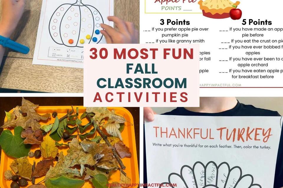 30 Fall Classroom Activities & Games Kids Will Love