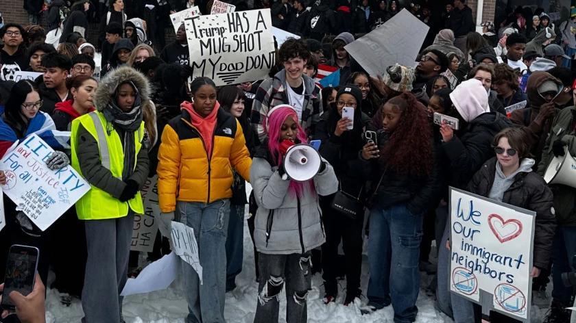 Hundreds of Indiana students walk out of schools to protest ICE - NewsBreak
