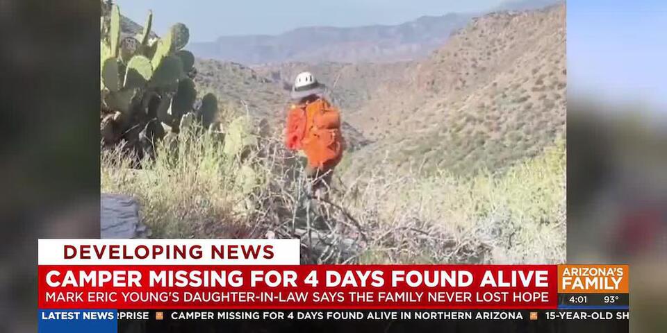 Missing Arizona camper found alive after 4-day search - NewsBreak