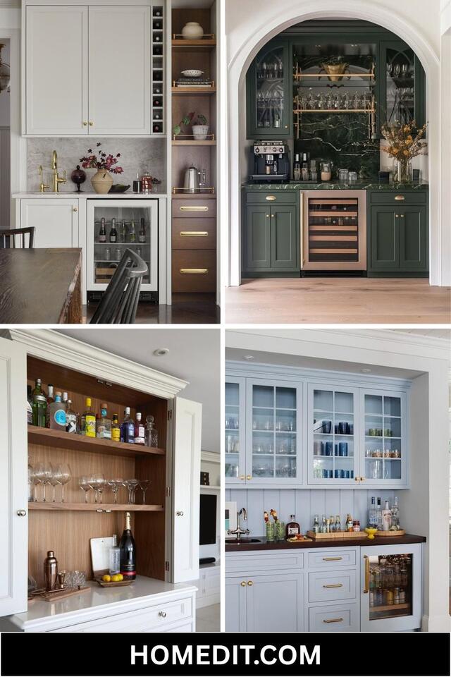 Designers Started Hiding Home Bars Inside Kitchen Cabinets - NewsBreak