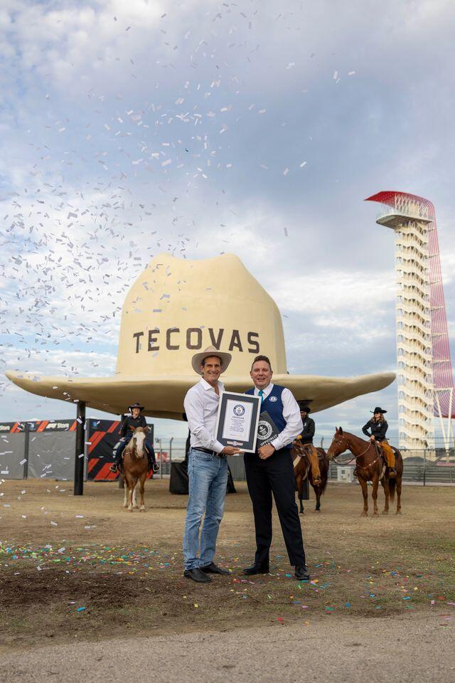 Track News: COTA and Tecovas unveil “World’s Largest Cowboy Hat” ahead ...