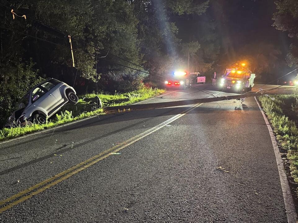 Suspected DUI Crash Downs Power Lines, Shuts Down Soquel Road Overnight ...