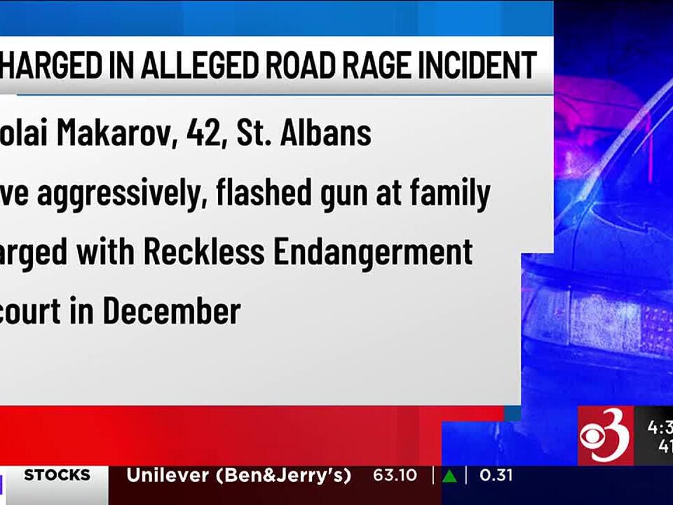 Vermont man charged in alleged road rage incident