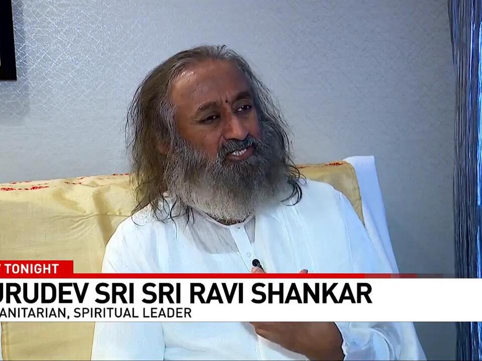 Renowned spiritual leader Gurudev Sri Sri Ravi Shankar speaks at ...