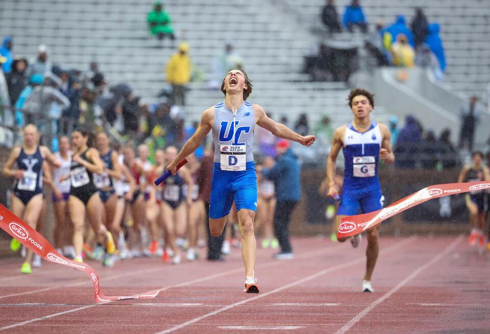 N.J. squad shines amidst the rain, captures 4x100 Northeast crown at 2026 Penn Relays