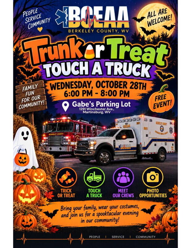 📅 Trunk or Treat with Fire & EMS in Martinsburg - NewsBreak