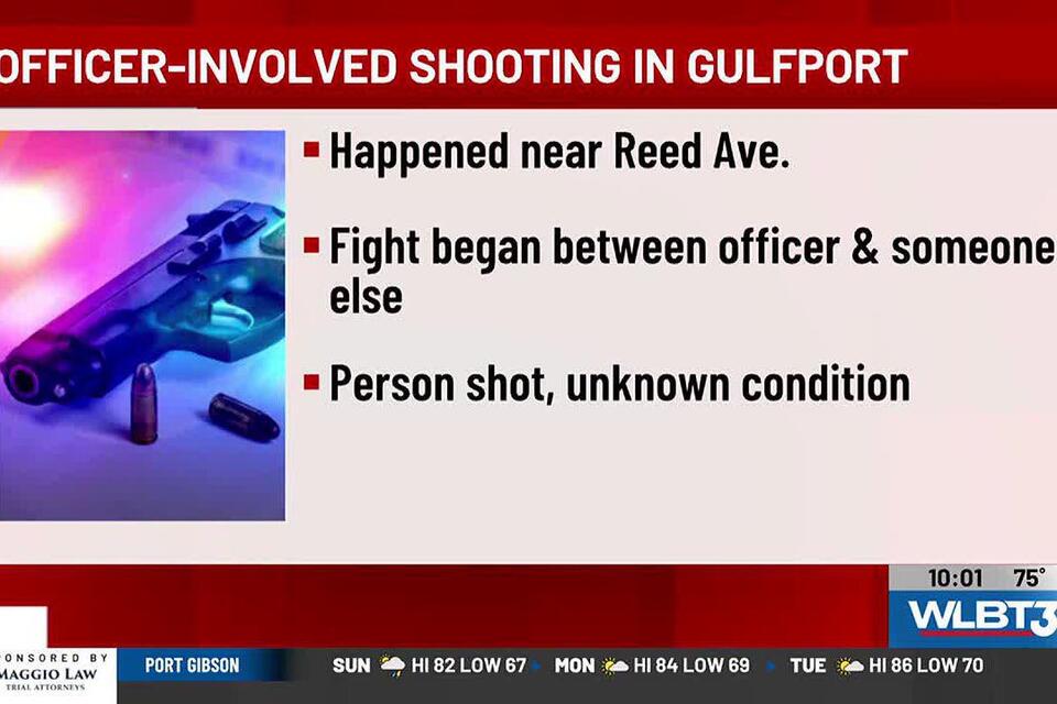 One injured after officer-involved shooting in Gulfport - NewsBreak