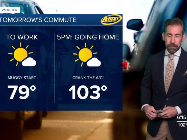 Triple digits through Wednesday; around records Tuesday and Wednesday