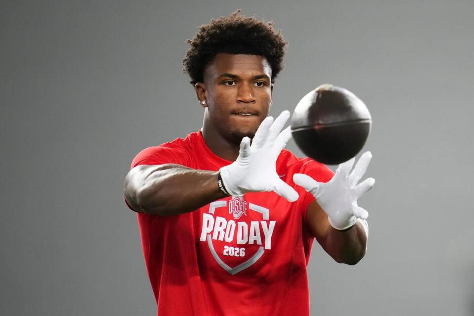 NFL mock draft 2026: Commanders select Caleb Downs, S, Ohio State ...