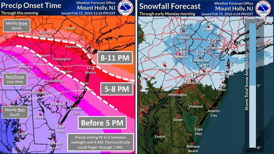 Slushy, wet snow could cause slick roads overnight for parts of N.J ...